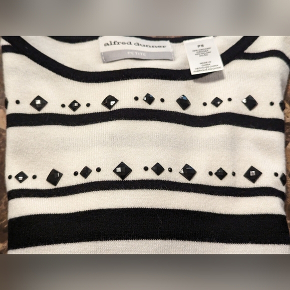 Alfred Dunner Striped Sweater - Picture 5 of 6